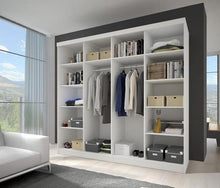 Load image into Gallery viewer, Hamilton Sliding Mirror Door Wardrobe 233cm
