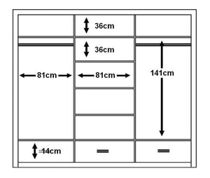 Valencia 3 Sliding Door Wardrobe 250cm