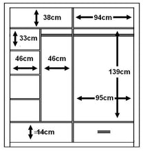 Load image into Gallery viewer, Valencia 2 Sliding Door Wardrobe 200cm
