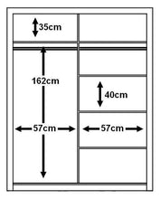 Load image into Gallery viewer, Vilnius 2 Sliding Door Wardrobe 120cm
