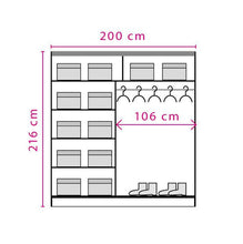 Load image into Gallery viewer, Havana 2 Sliding Door Wardrobe 200cm
