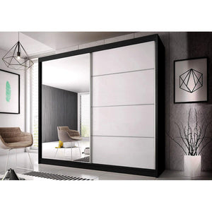 Hamilton Sliding Mirror Door Wardrobe 233cm