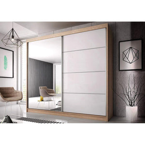 Hamilton Sliding Mirror Door Wardrobe 233cm