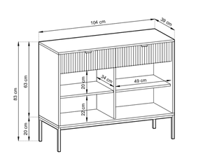 Monique Sideboard Cabinet 104cm