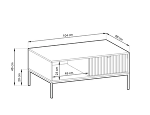 Monique Coffee Table 104cm